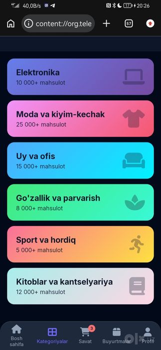Sotiladi yangi sayt online market