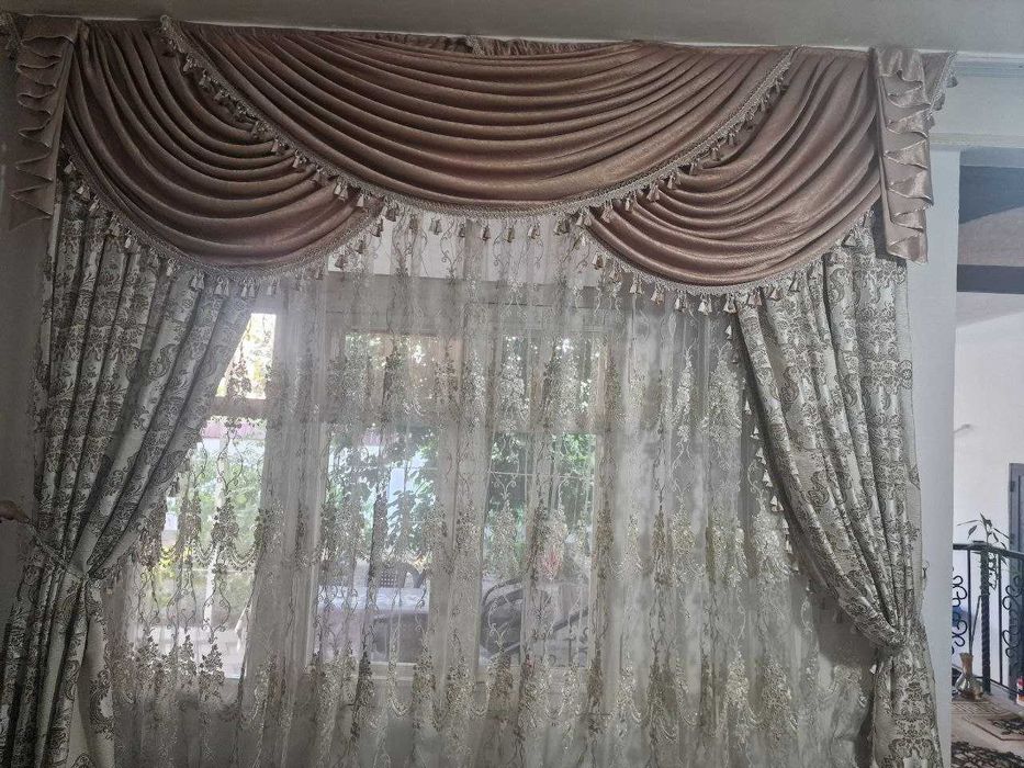 Занавески в комплекте с тюлью 2,80*3*0 почти новые