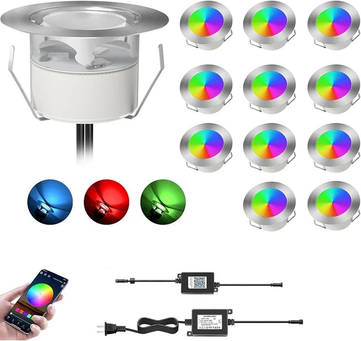 Spoturi terasa 10x RBG smart