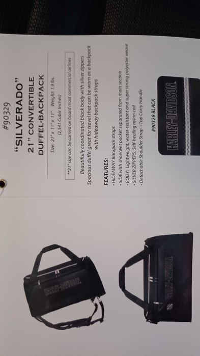 Harley Davidson Silverado Duffel/Backpsck сак-раница от Сащ