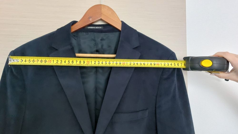 Sacou catifea culoare albastra