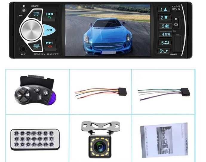 Dvd auto Mp5 player 4.1 Radio Bt Telefon Telecomanda 12 v