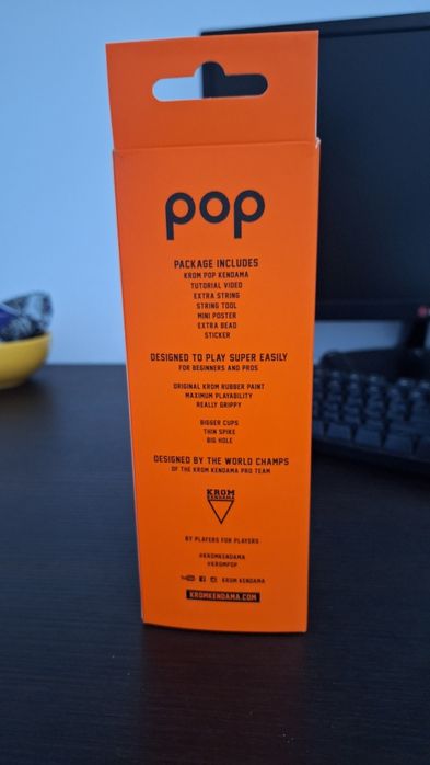 Kendama Krom Pop Rubber Orange