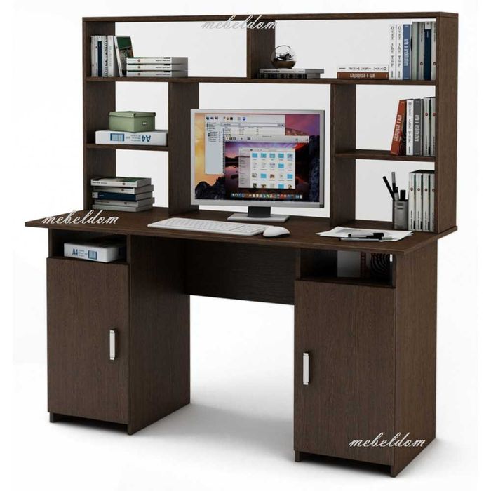 Бюро 143см. с надстройка и 2 плавни врати(код-1160)