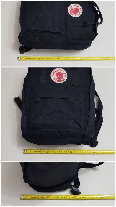 Rucsac Fjallraven Kanken negru, ghiozdan unisex original SUEDIA