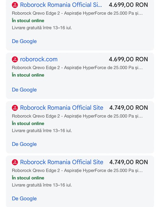 Aspirator Roborock Qrevo Edge 2 • NOU • Sigilat • Garantie • Robot