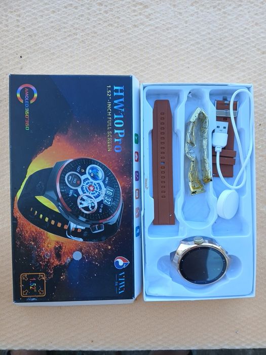 Ceas Smartwatch VIWA Fit HW10 Pro – Ecran AMOLED 1.52", Nou/Desigilat + 2 Curele