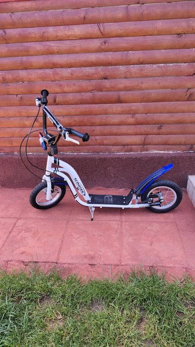 Homcom Trotineta Copii 5+ Ani – Reglabila Cu Frane Duble & Roti Gonflabile