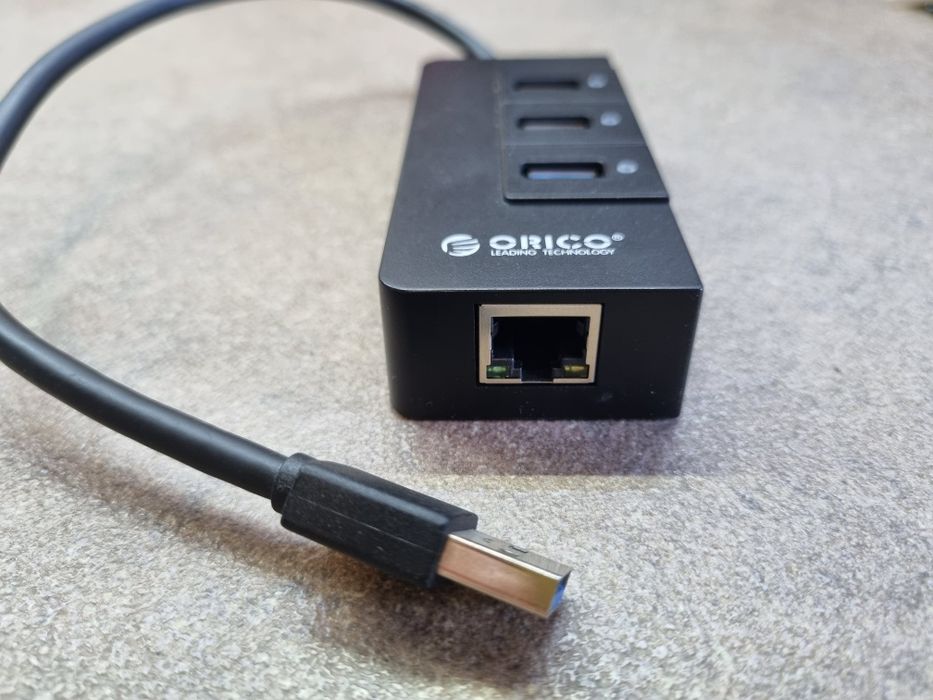 USB Hub cu placa retea RJ-45 Orico HR01