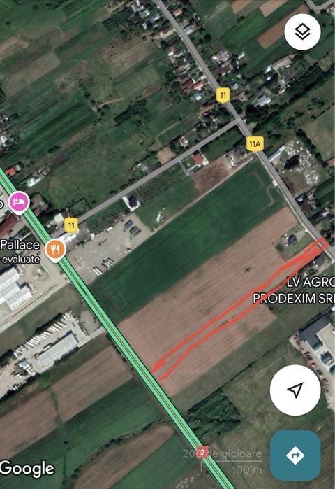 Vand teren intravilan Spataresti E85 2 intrari 5400 mp
