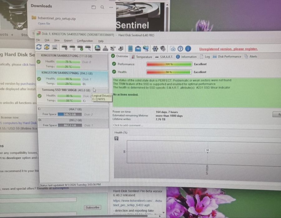 Ssd kingston 1tb testat!