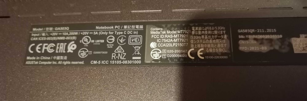 ASUS ROG Zephyrus G15 Ga503q гейминг лаптоп