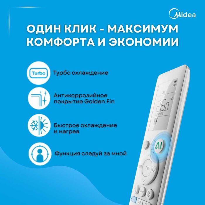 кассетный кондиционер Mideа MCА 12 + доставка