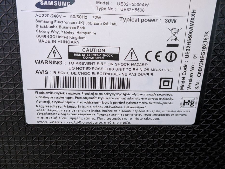 Televizor Smart 32" / 80 cm Samsung UE32H5500