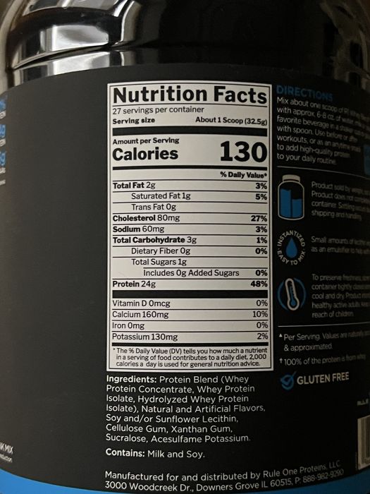 1 rule , whey blend, Geyner original