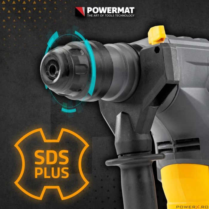 Rotopercutor SDS Plus 5.5J 2600W, masina gaurit percutie, Powermat
