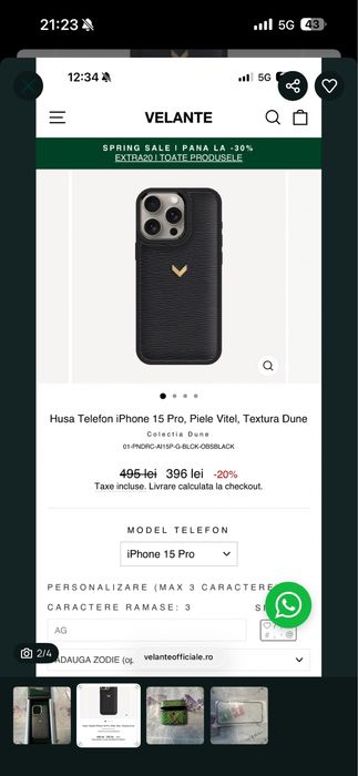 Vand husa velante 15 pro si carcasa de airpods pro
