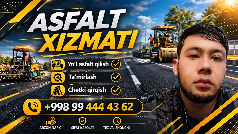 Arzon va xamyonbop Asfalt ishonchli va kafolat beramiz