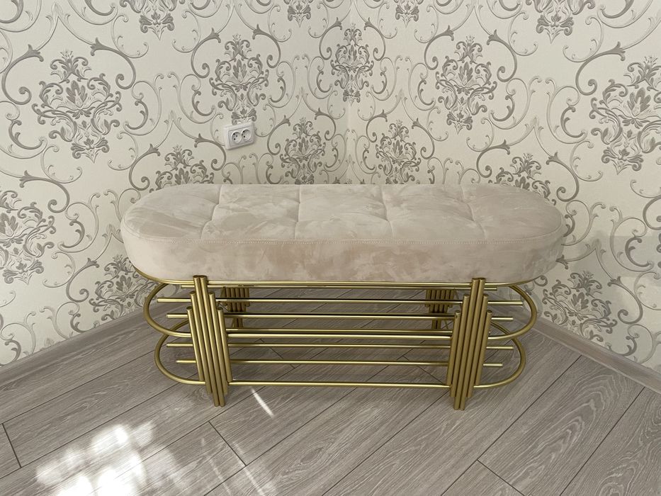 Дизайнерский пуфик. Pufik. Yumshoq mebel. Oyoq kiyim uchun pufik