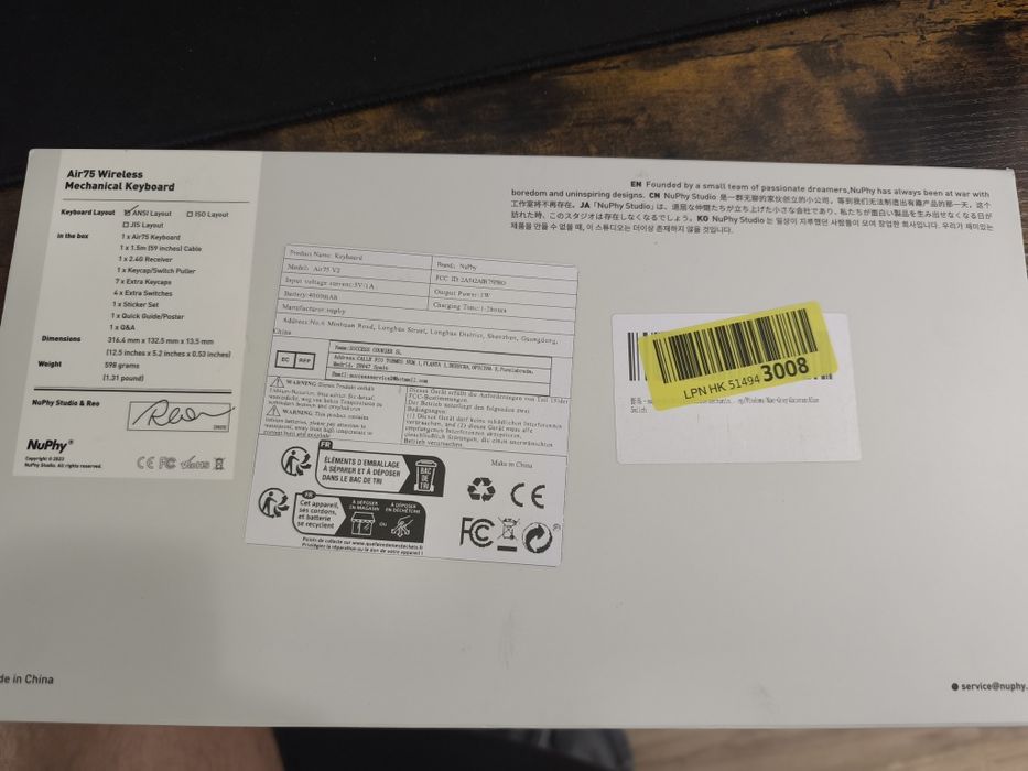 Tastatura mecanica Nuphy Air 75