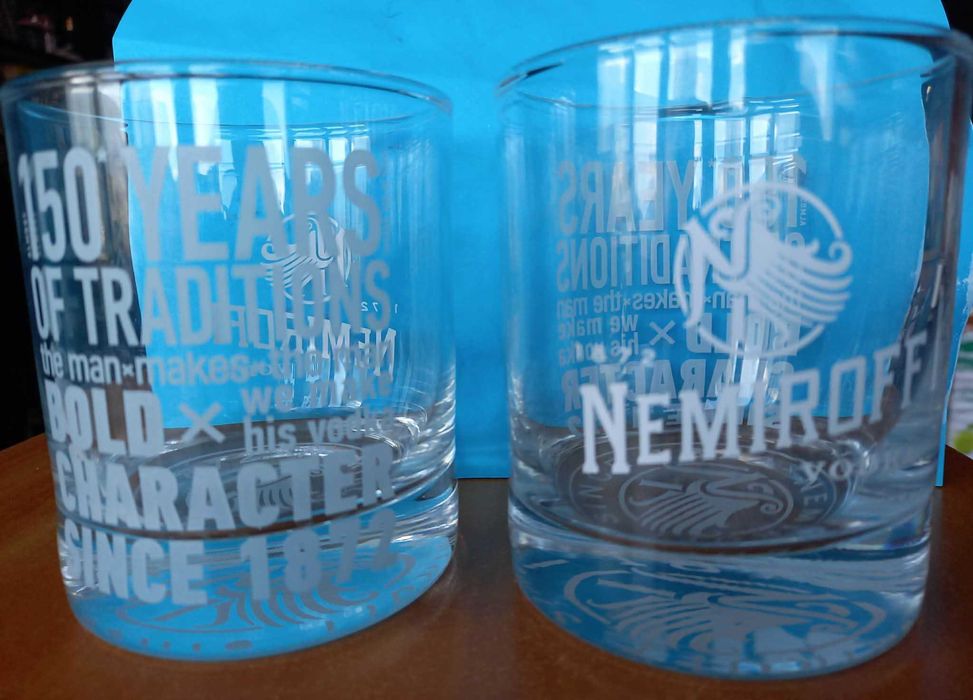 Чаши за водка Nemiroff - 2 броя (по 250 ml), НОВИ