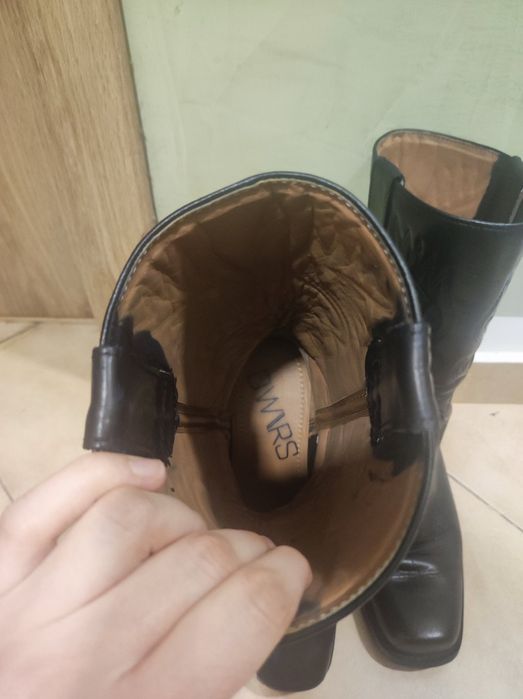 Дамски каубойски ботуши DWLRS от телешки бокс