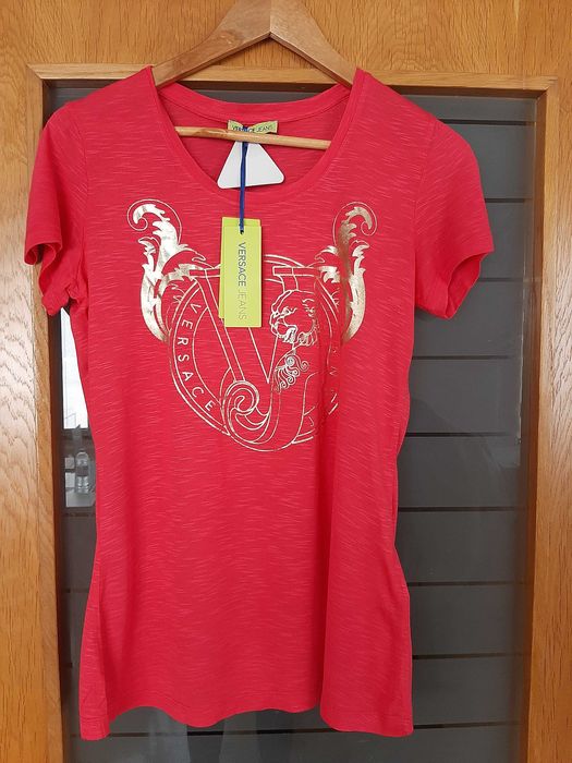 Ефектна дамска тениска VERSACE JEANS, размер S/M. НОВА! Оригинал!