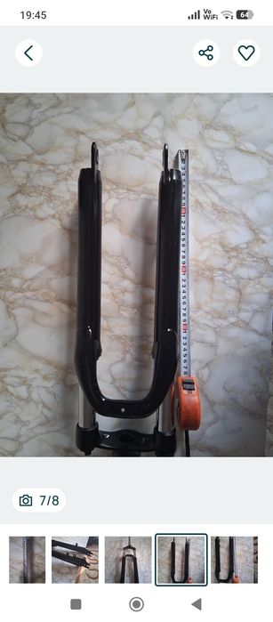 Furcă bicicleta cu amortizor reglabil țeavă sus de 25 cm