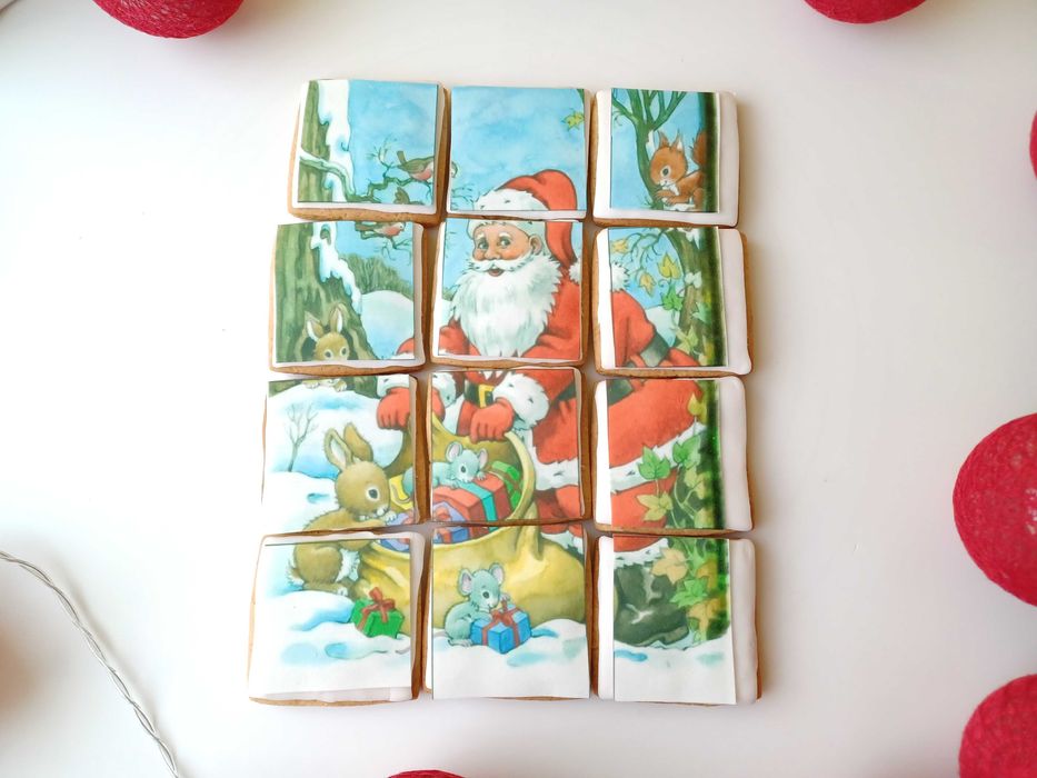 Коледни пъзели от меденки/ Подаръчни кутии с ръчно декорирани меденки