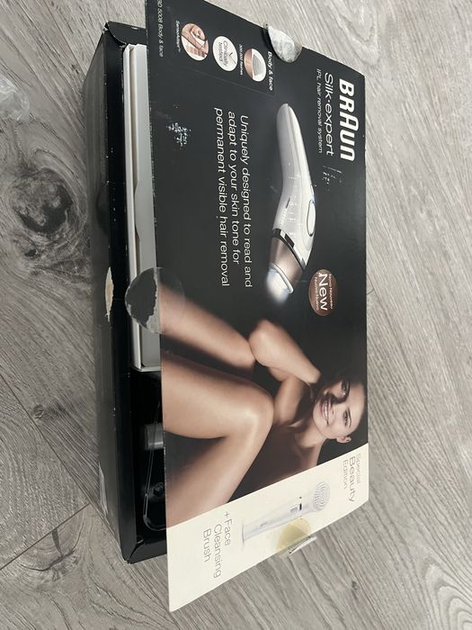 Epilator IPL Braun Silk-expert BD 5008 + Perie Facială NOUĂ (Pachet Complet, Cutie)