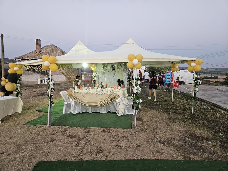 Продавам шатри столове маси столарки посуда