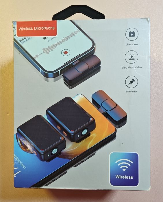 Set 2 microfoane wireless Gimpro, noise canceling, USB-C, impecabile