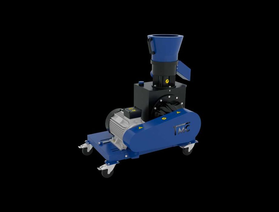 Masina de peleti GRAND 200 TMC capacitate de producție: max. 150 kg/oră la rumeguș, max. 500 kg/h la furaje