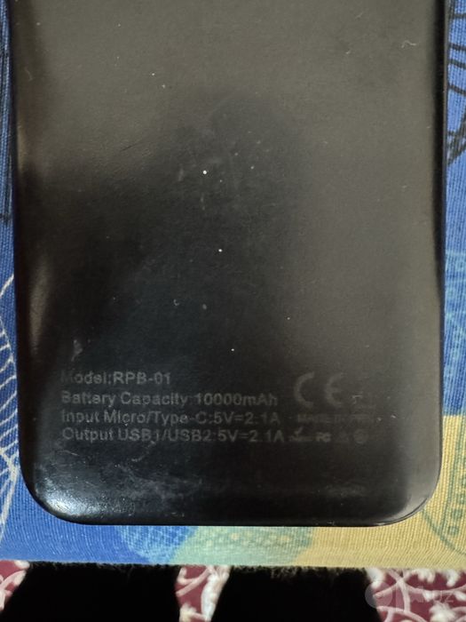 Повербанк 10 000 mAh | 2 USB | Type-C / Micro-USB