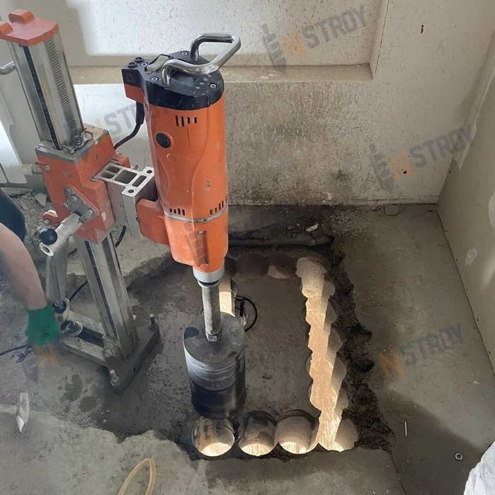 Алмазное сверление стен