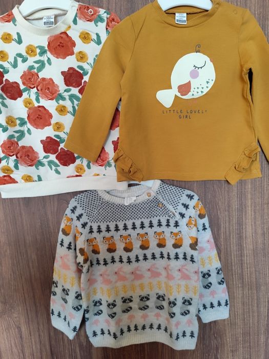 Детски плътни блузи 86 р-р