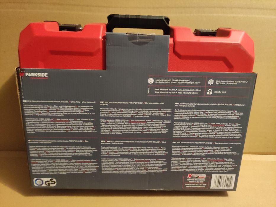 Freza multifunctionala pentru lemn Parkside Performance pe acumulator de 20 V