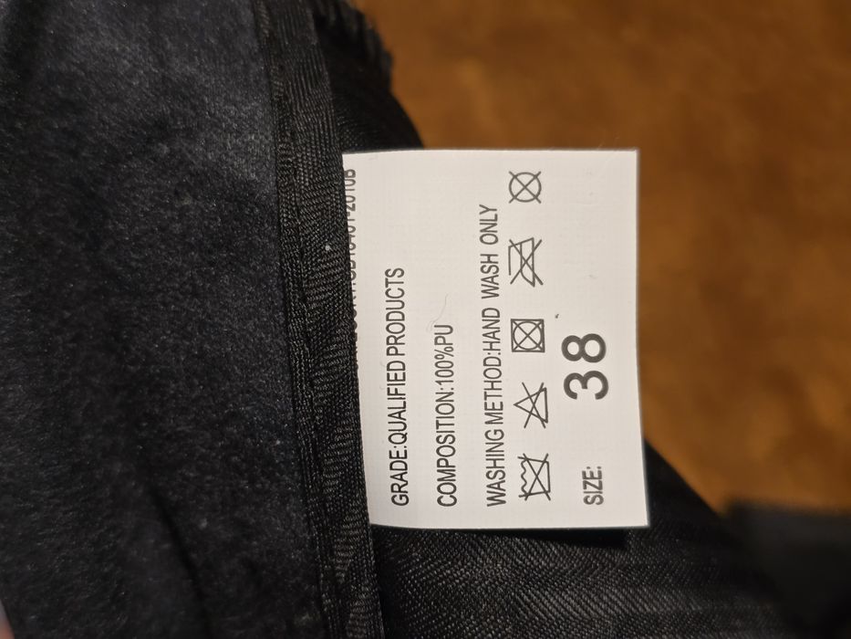 Кожаные брюки утепленные