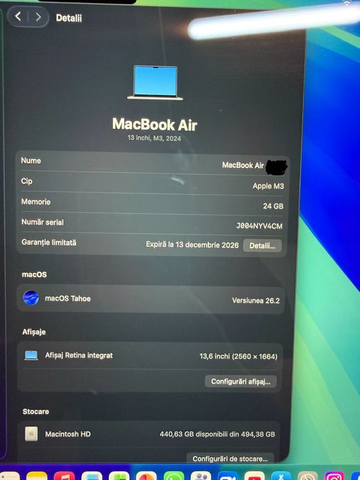 Macbook air m3 24gb ram 512ssd