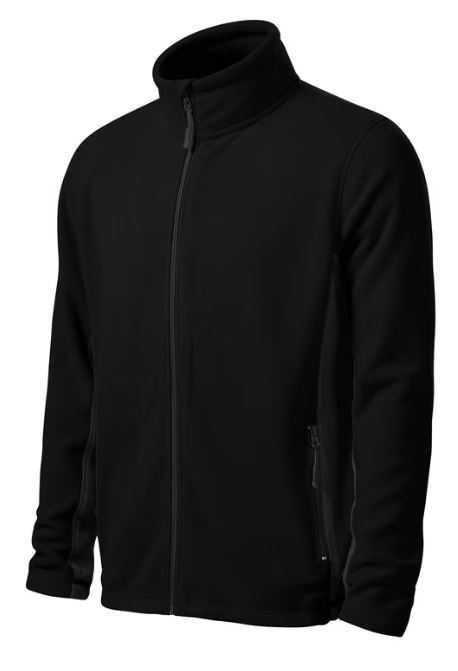 Jacheta Fleece Polar, pentru barbati, Material izolant, Negru, S