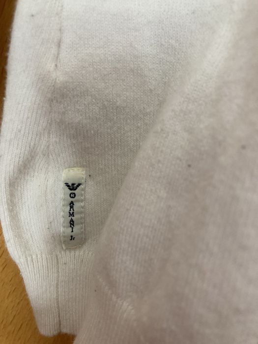 Пуловер бял Армани Armani junior