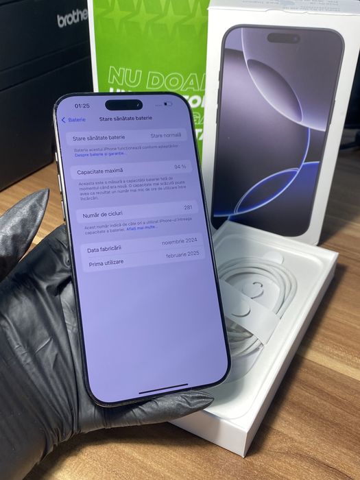 iPhone 16 Pro Max • 256 GB • Black Titanium