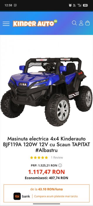 Masinuta electrica 4x4