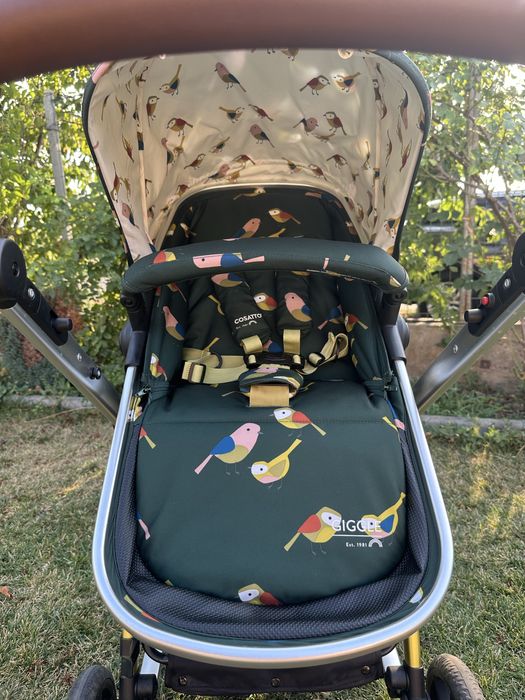 Cosatto Бебешка количка Giggle Trail 3в1 Birdland с чанта и чувал