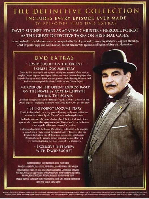 Film Serial Agatha Christies Hercule Poirot Sesoons 1-13 DVD BoxSet