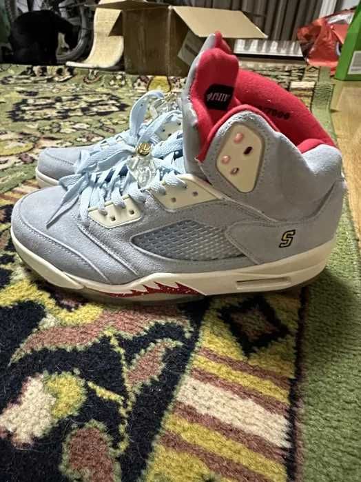 J5 Jordan 5 Retro Trophy Room Ice Blue Original/Real StockX/CheckCheck