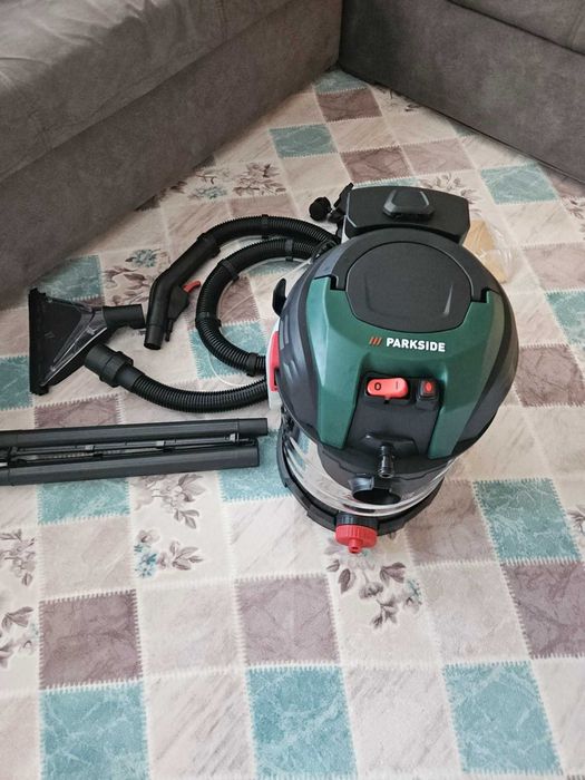 Прахосмукачка Parkside PWS 20 E4, 250 AirWatt, 20л, инокс, за мокро и сухо почистване