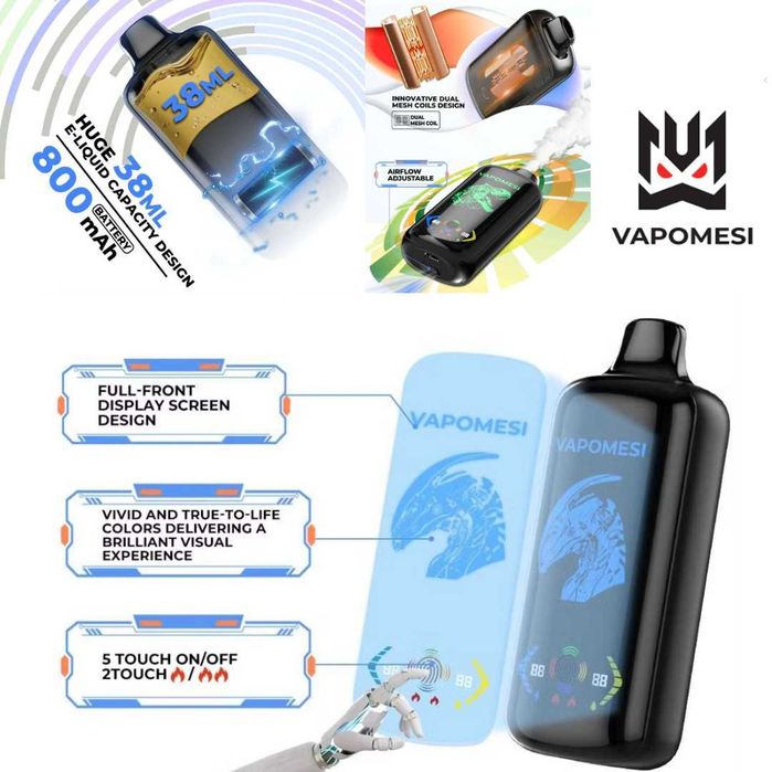 Vape Vapomesi Touch Screen 50.000 puffuri