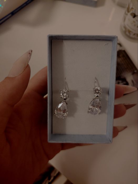 Сребърни обеци със сертификат