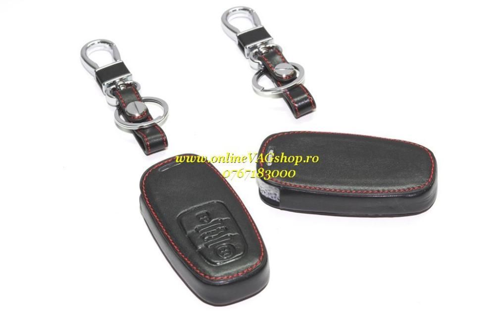 Husa piele pentru cheie Audi A1 A3 A4 A5 A6 A7 A8 Q3 Q5 Q7 TT